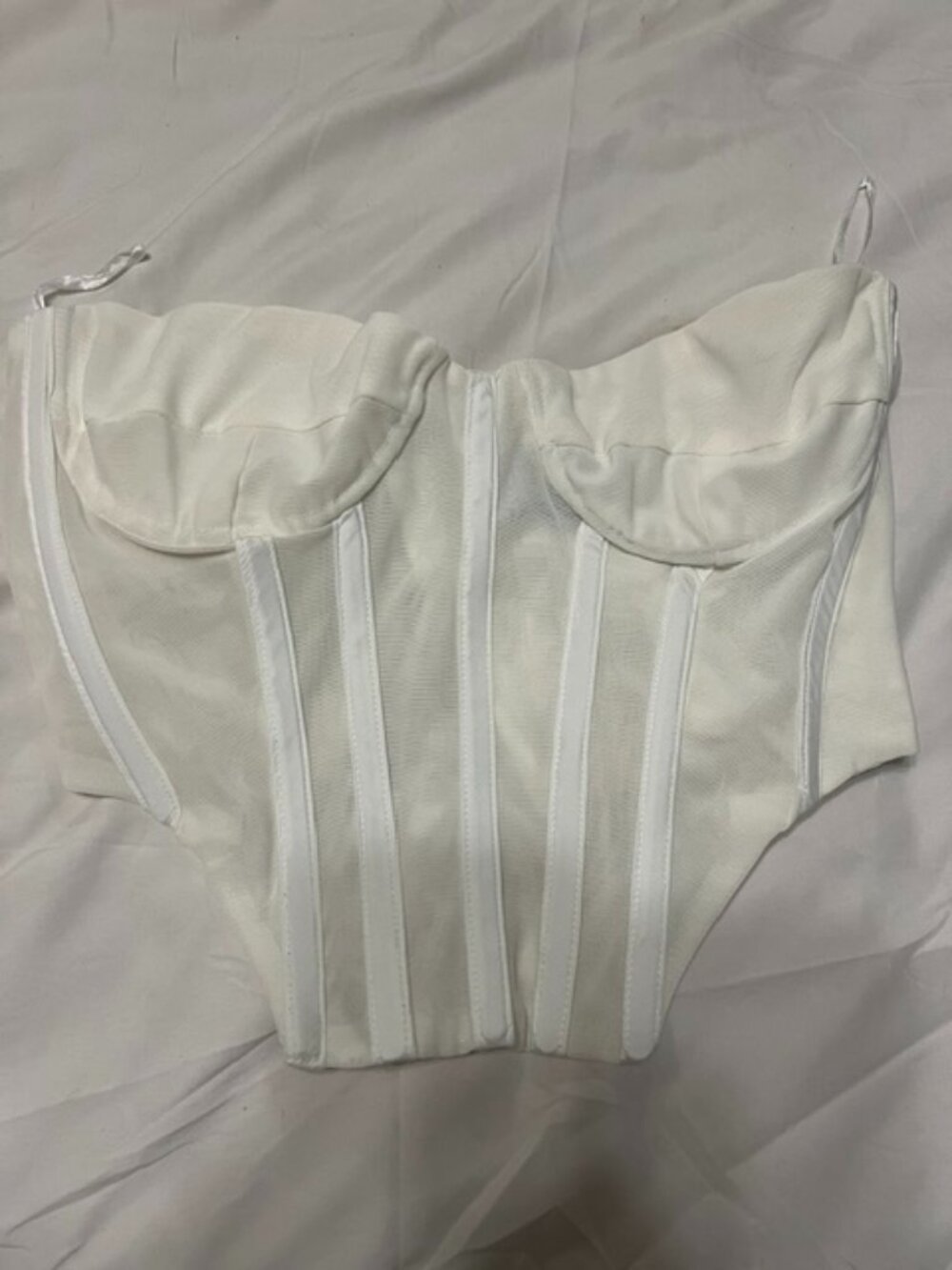 Bardot White Corset Top